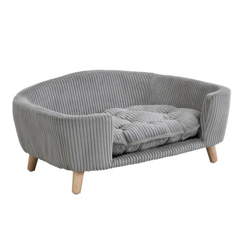 Elevated Dog Bed Frame with Foam – Small Dogs, Gray