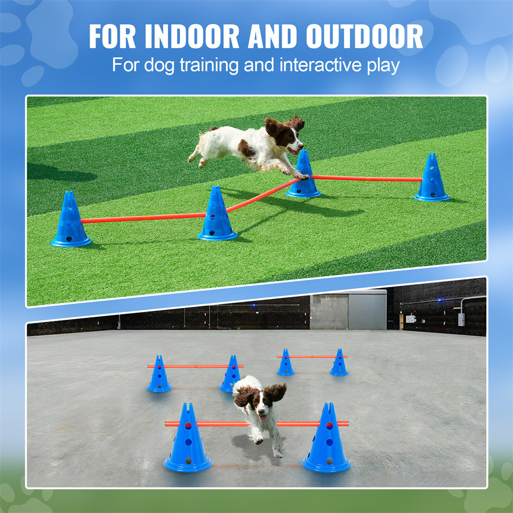 Dog Agility Hurdle Cone Set