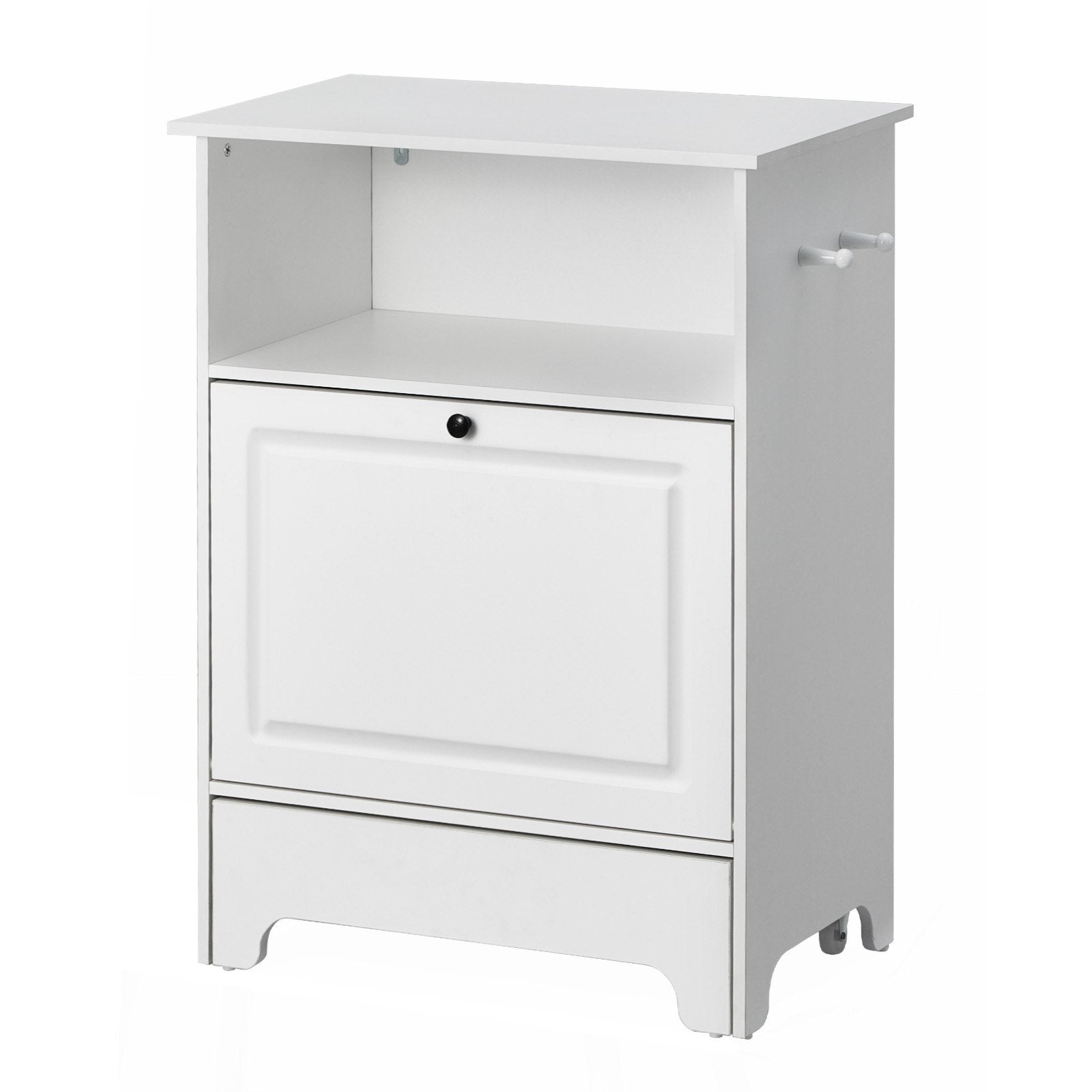 Pet Feeding Station with Elevated Bowls & Storage