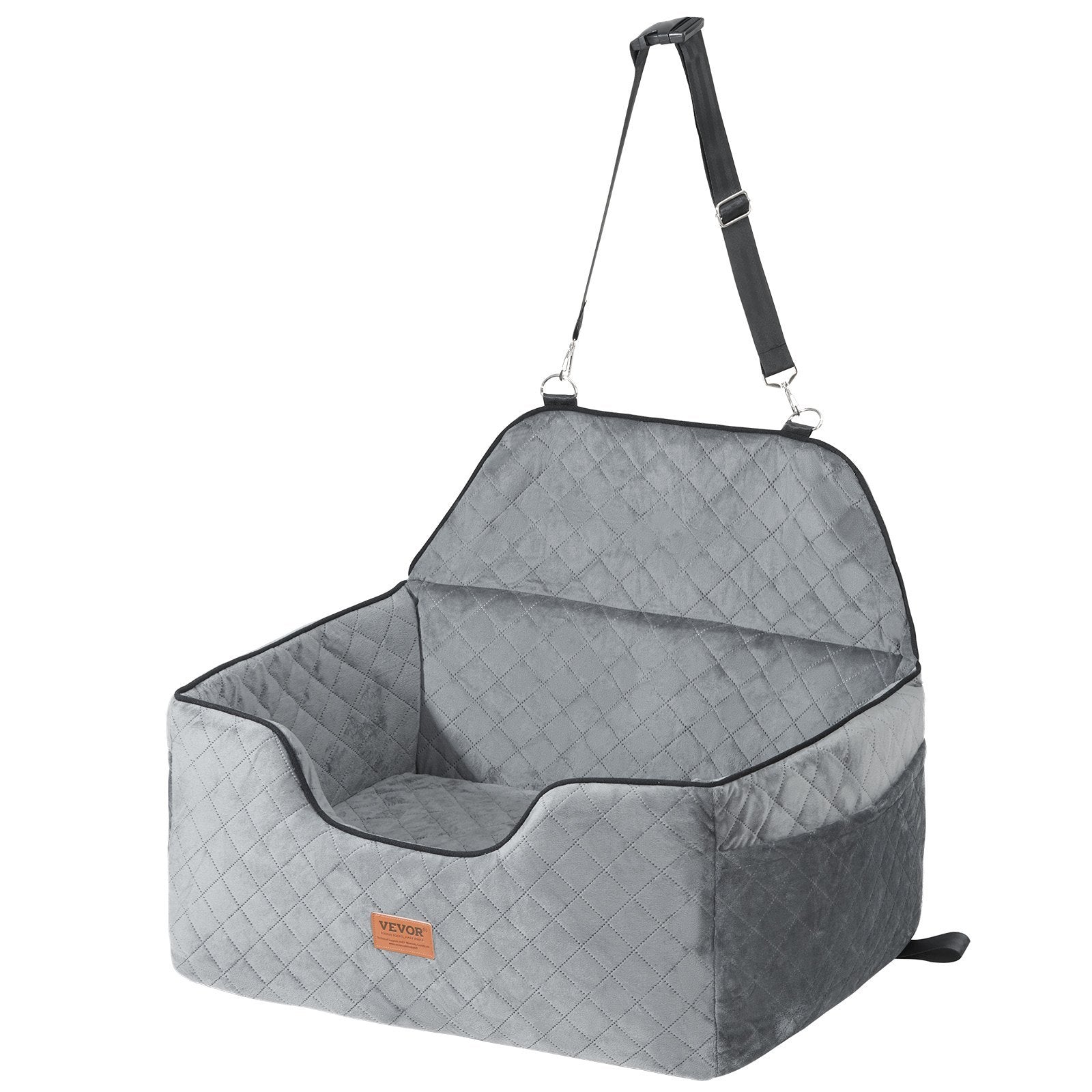 Dog Booster Car Seat – Medium/Large Dogs, Gray
