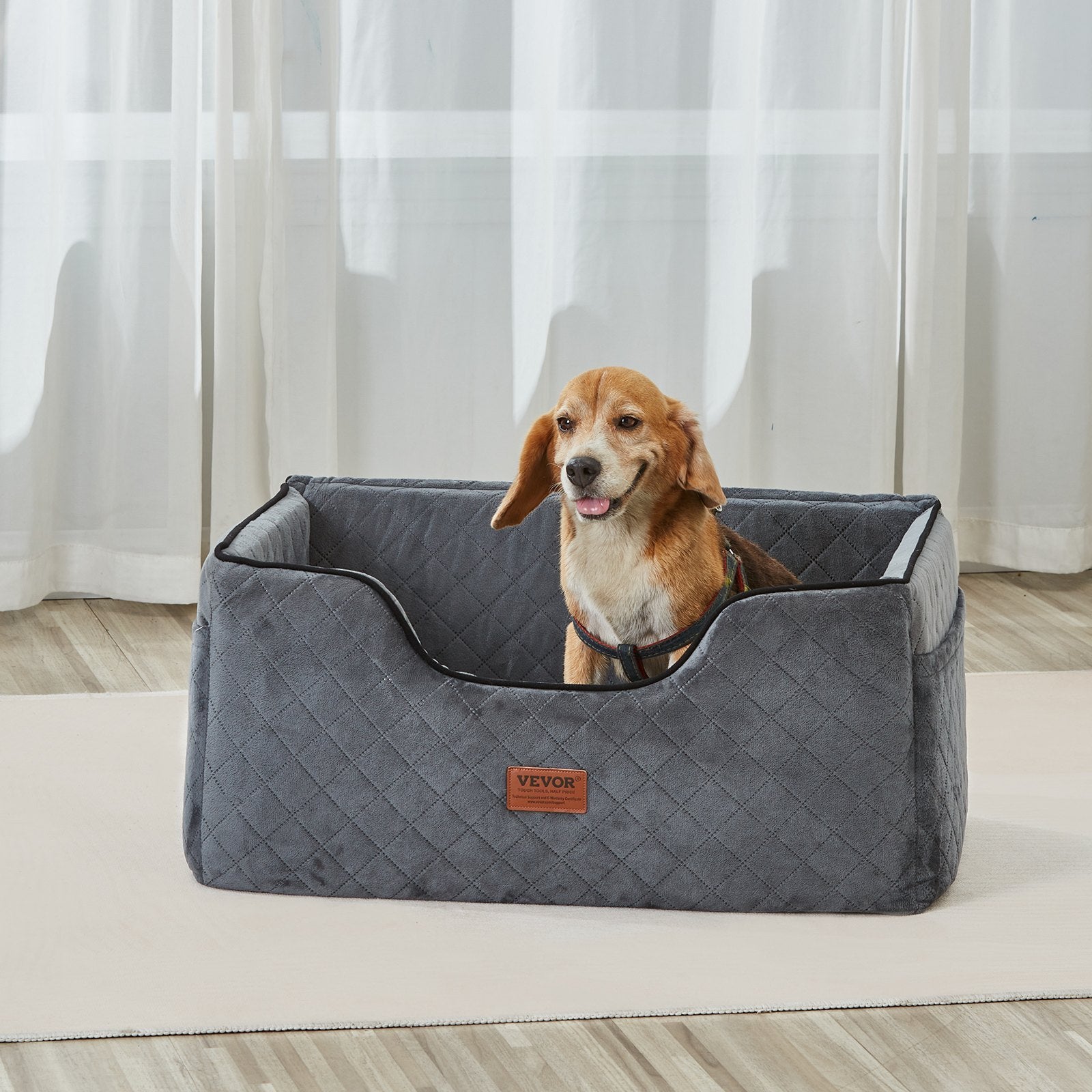 Dog Booster Car Seat – Medium/Large Dogs, Gray