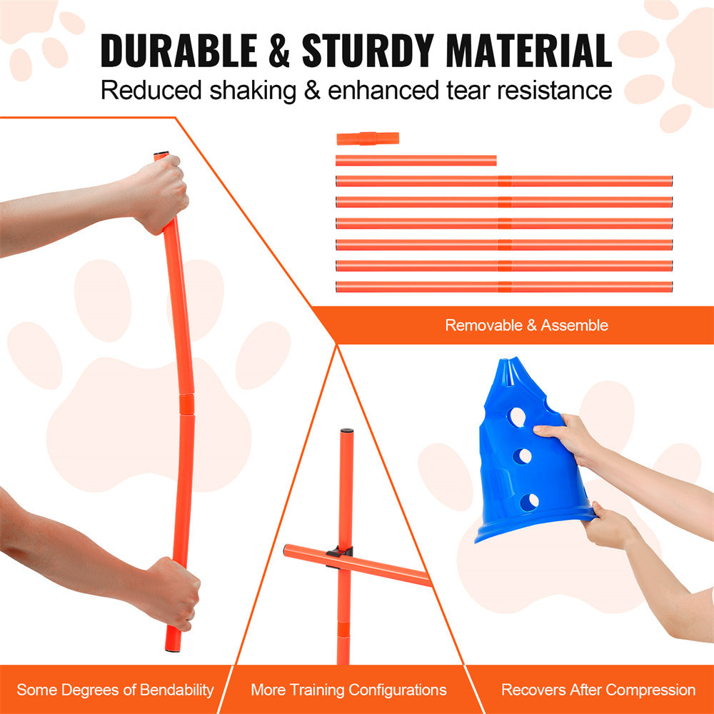 Dog Agility Hurdle Cone Set