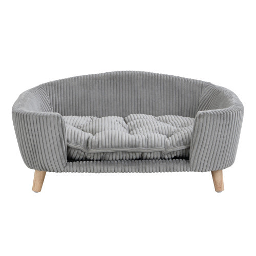 Elevated Dog Bed Frame with Foam – Small Dogs, Gray