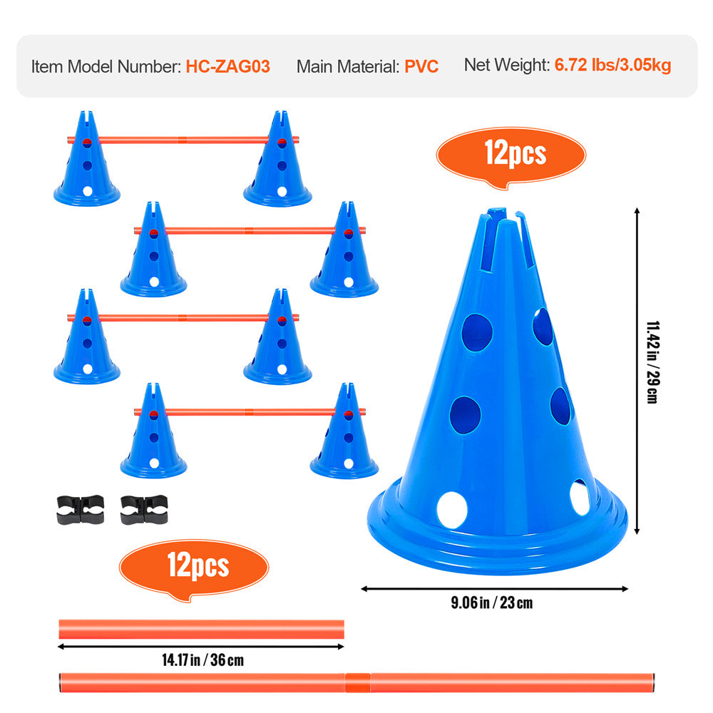 Dog Agility Hurdle Cone Set