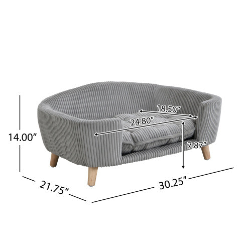 Elevated Dog Bed Frame with Foam – Small Dogs, Gray